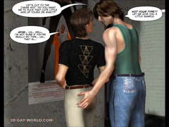 The hooker walk: 3D Gay Cartoon Animated Comics